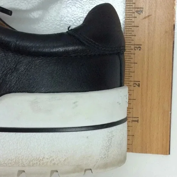 J/Slides Black Leather Sneakers - Picture 6 of 12